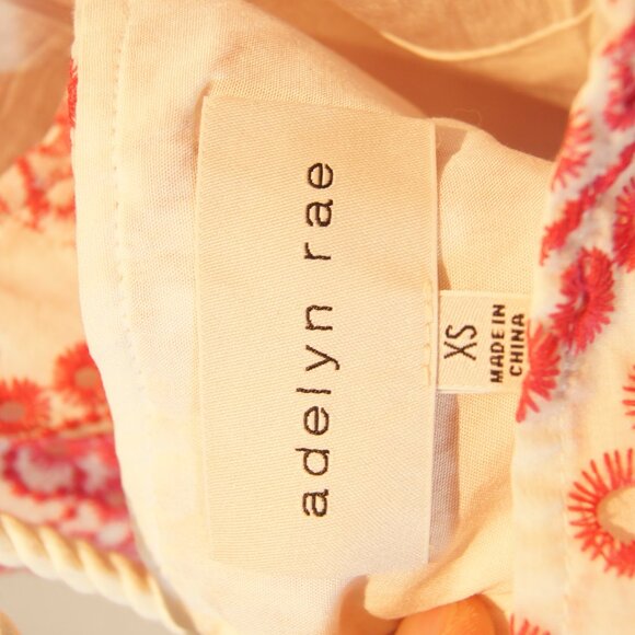 Adelyn Rae Pink White Paisley Tiered Maxi Dress Rope Strap Boho | Size XS - Picture 3 of 6